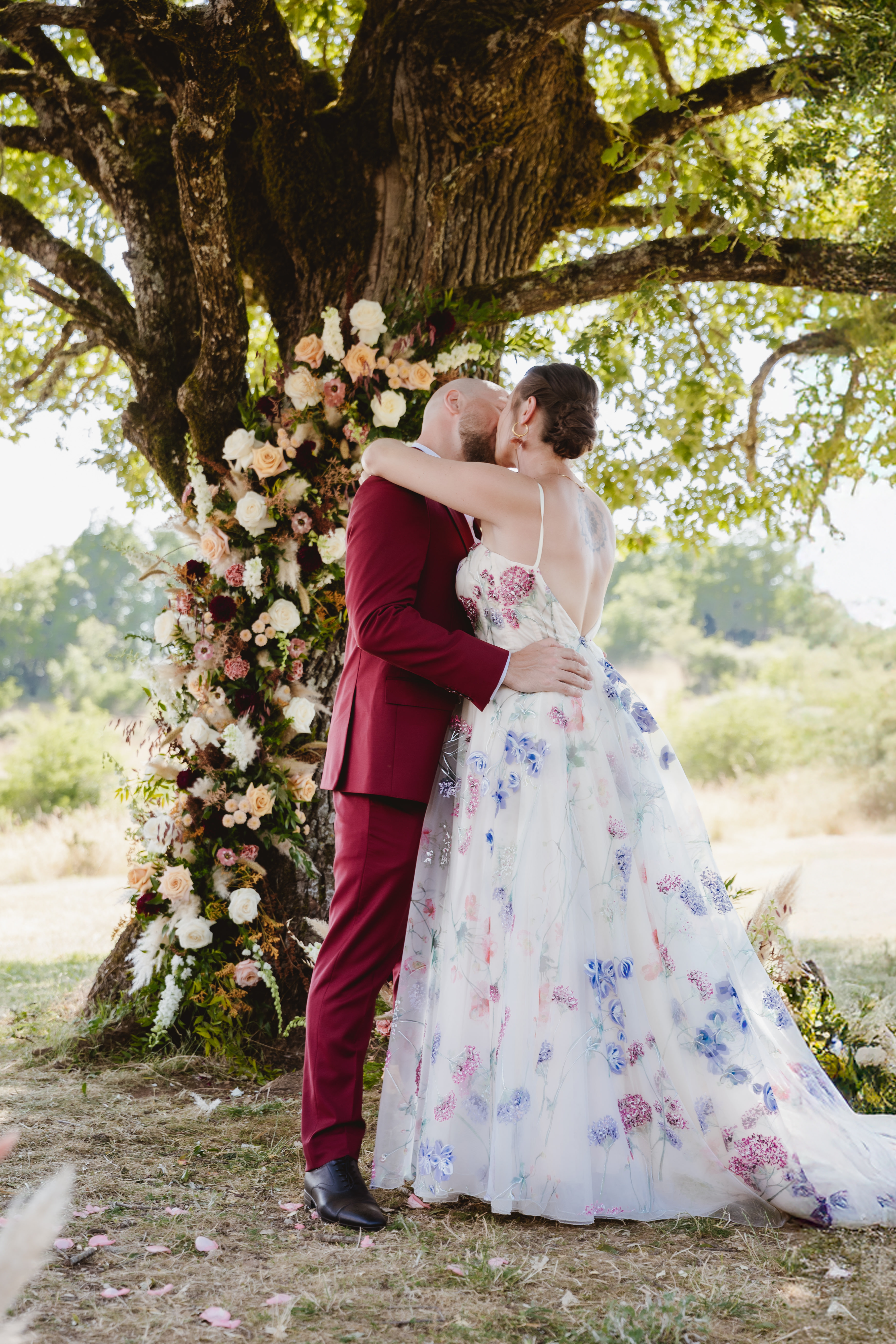 Mariage boho — composition florale